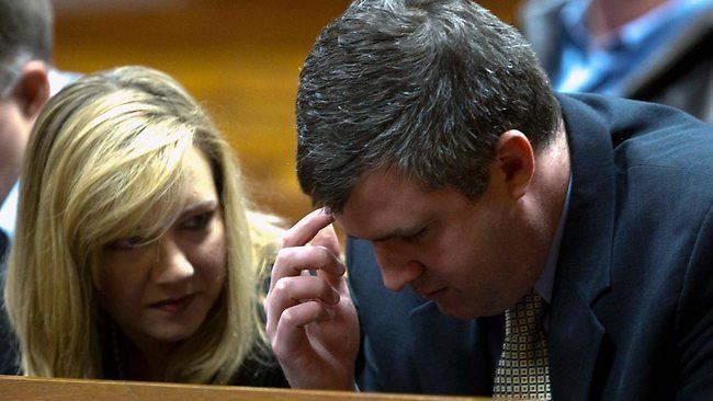 Gabe Watson with his new wife Kim during his murder trial