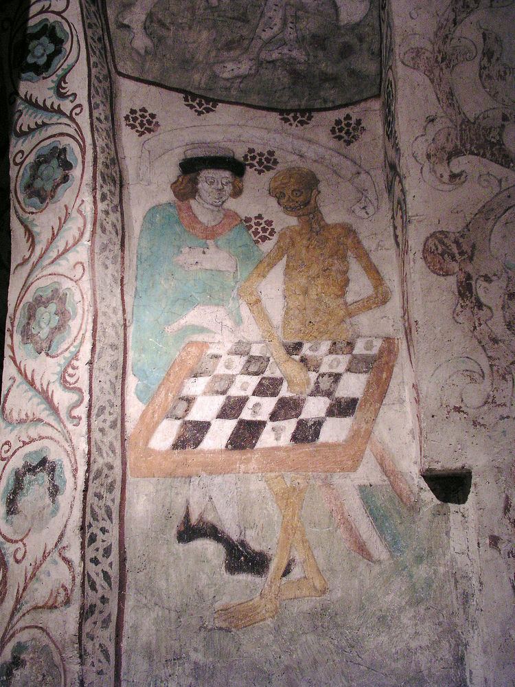 Death playing chess httpsuploadwikimediaorgwikipediacommonsthu