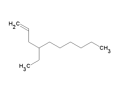 Decene 4ethyl1decene C12H24 ChemSynthesis