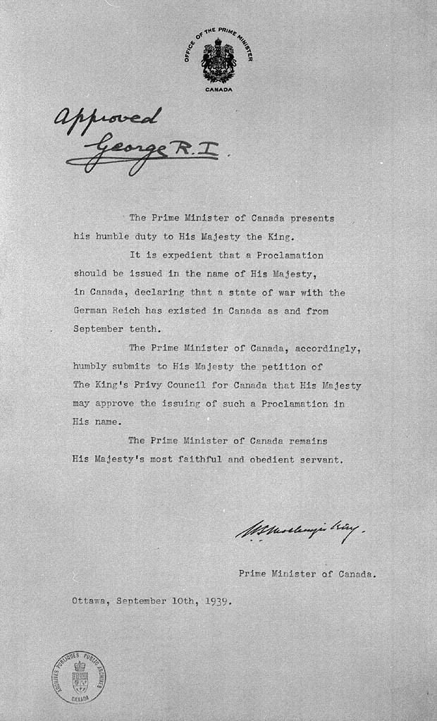 Declaration of war Declaration of war by Canada Wikipedia