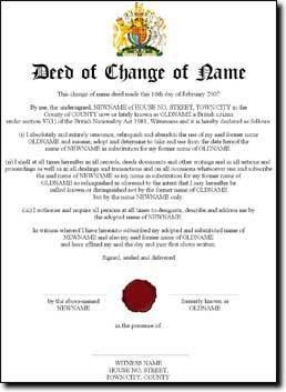 Deed poll Free online Deed Poll Change your name for free