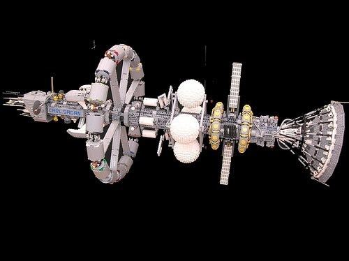 Deep space exploration The Carl Sagan deep space exploration vessel dwarfs its own builders