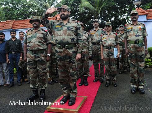 Defence Security Corps Mohanlalonline In army fatiguesMohanlal plays reallife soldier