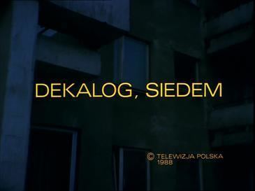 Decalogue VII movie poster