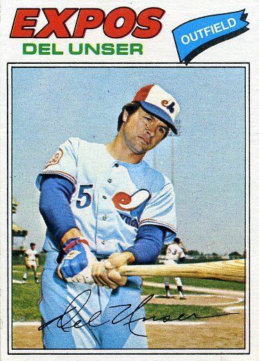 Del Unser 1977 Topps 471 Del Unser Montreal Expos Baseball Cards