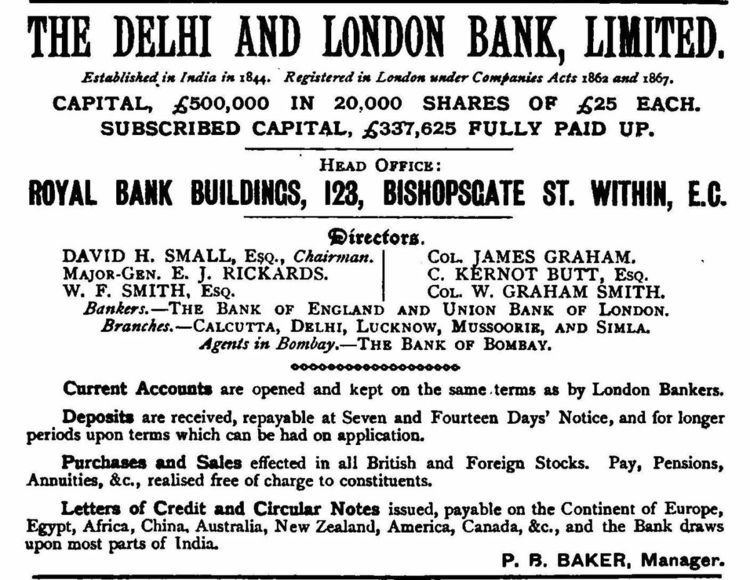 Delhi and London Bank
