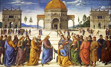 Delivery of the Keys (Perugino) httpsuploadwikimediaorgwikipediacommonsthu