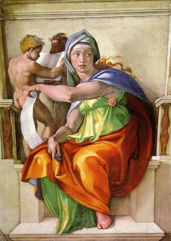 Delphic Sibyl The Delphic Sibyl by Michelangelo