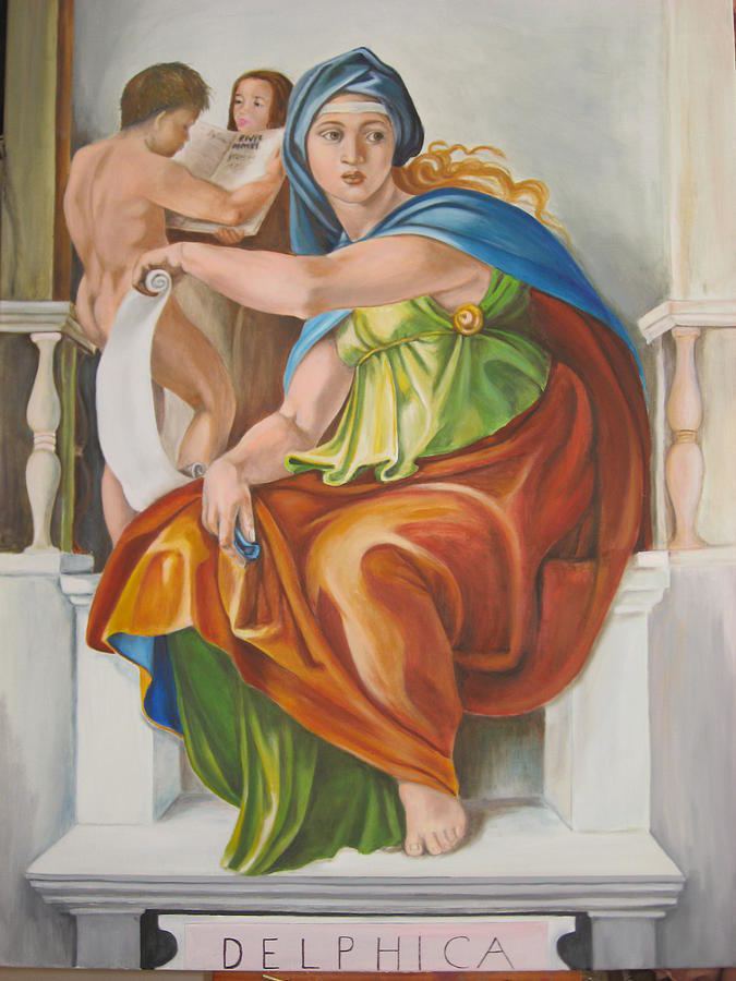 Delphic Sibyl Delphic Sibyl Painting by Elvie Becker