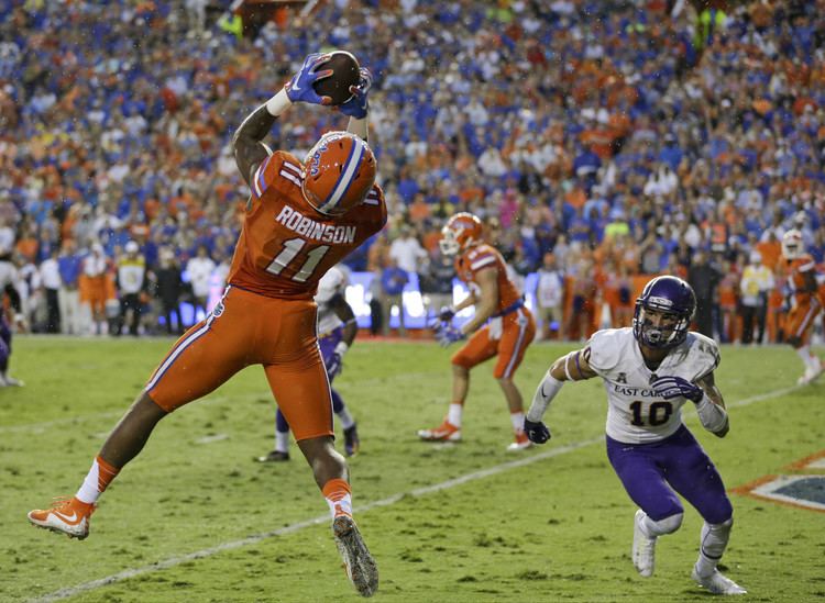 Demarcus Robinson UF receiver Demarcus Robinson responds to demotion with solid outing