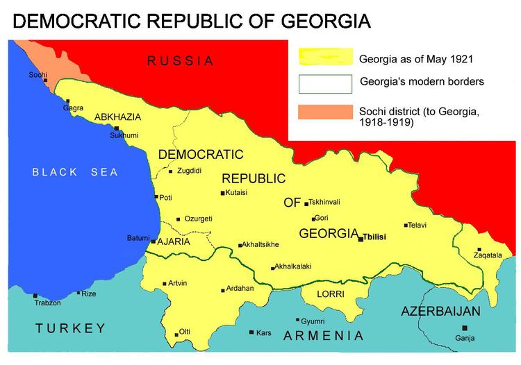 Democratic Republic of Georgia FileDemocratic Republic of Georgia mapjpg Wikimedia Commons