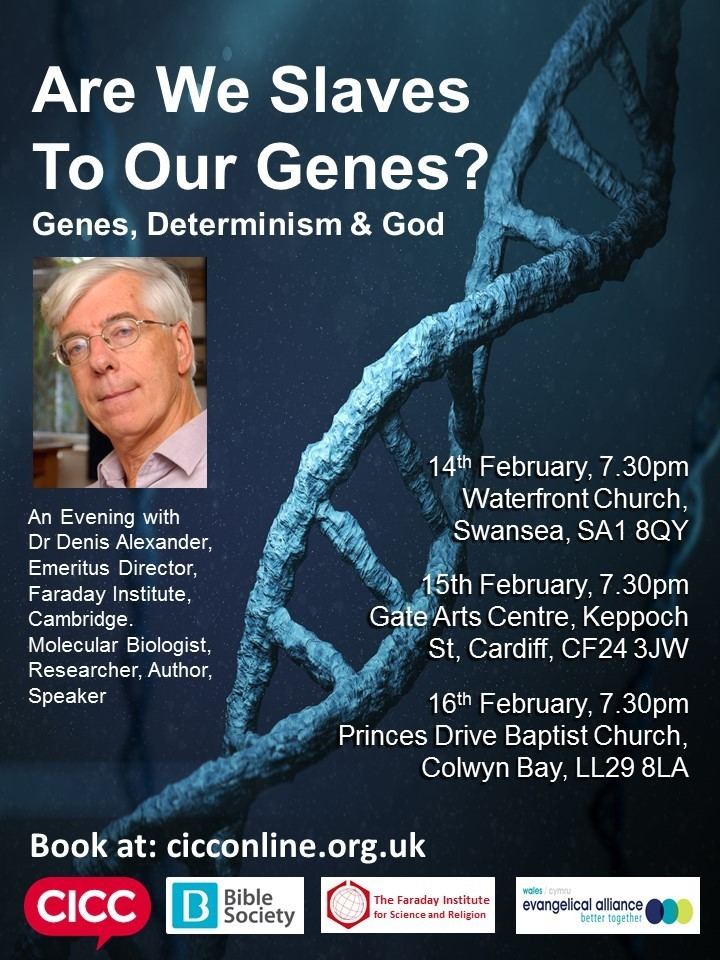 Denis Alexander Events Are we slaves to our Genes with Dr Denis Alexander