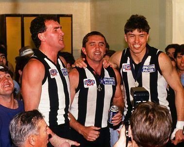 Denis Banks The late Darren Millane Tony Shaw and Denis Banks Collingwood