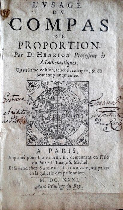 Denis Henrion Denis Henrion Of the use of proportional compass 1631 Catawiki