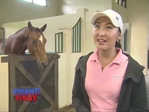 Denise Cojuangco in horse shed