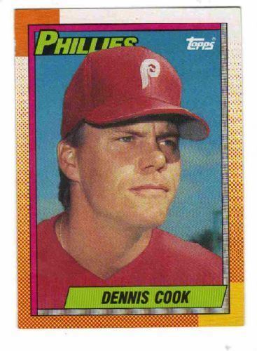 Dennis Cook PHILADELPHIA PHILLIES Dennis Cook 633 TOPPS 1990 Baseball Trading Card