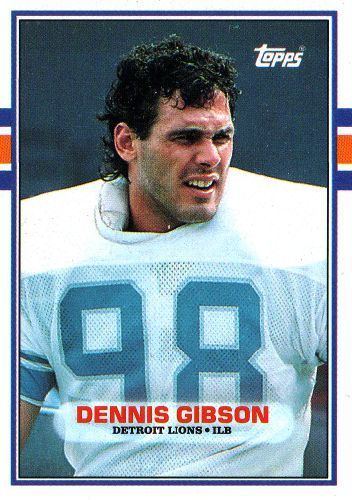Dennis Gibson (American football) DETROIT LIONS Dennis Gibson 370 TOPPS 1989 NFL American Football