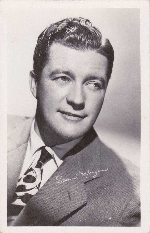 Dennis Morgan vintage postcard of actor Dennis Morgan undivided by