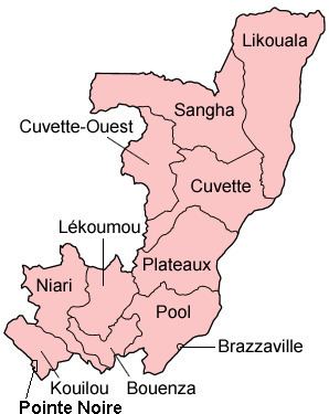Departments of the Republic of the Congo