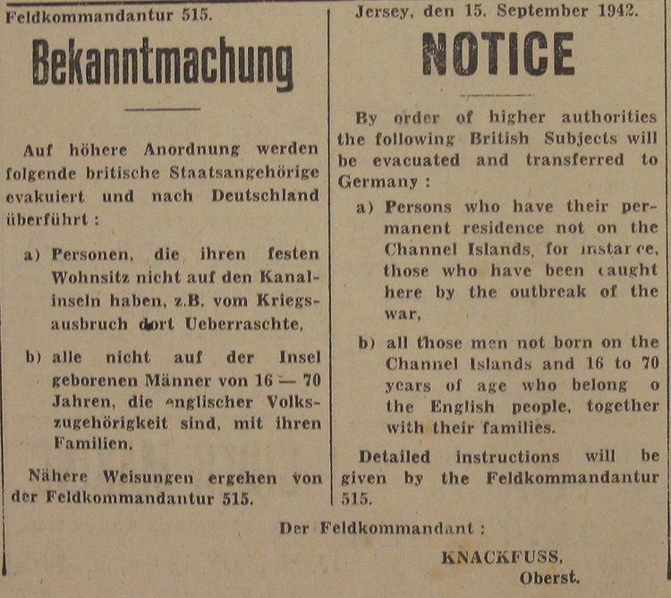 Deportations from the German-occupied Channel Islands