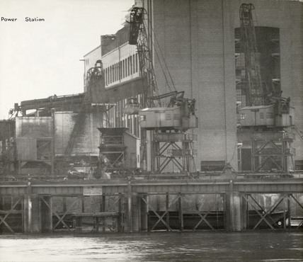 Deptford Power Station Thames Riverscape showing Deptford Power Station 1937 by Avery