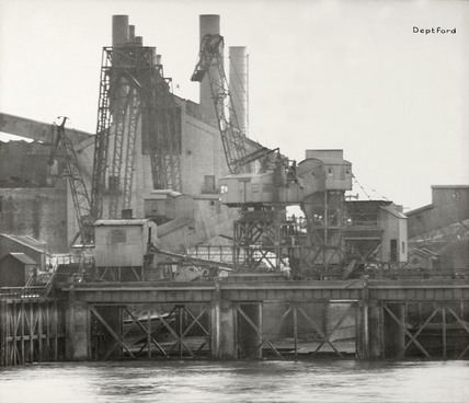 Deptford Power Station Thames Riverscape showing Deptford Power Station 1937 by Avery