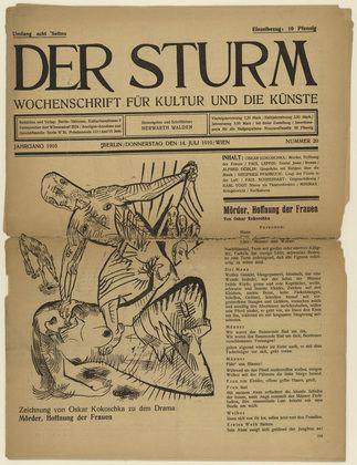 Der Sturm MoMA The Collection Oskar Kokoschka Drawing for Mrder