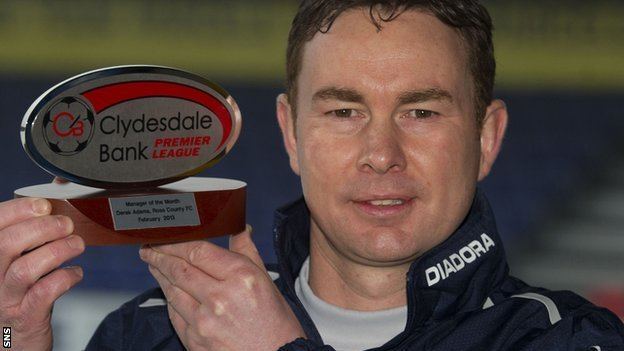 Derek Adams BBC Sport Ross County39s Derek Adams wins February SPL award