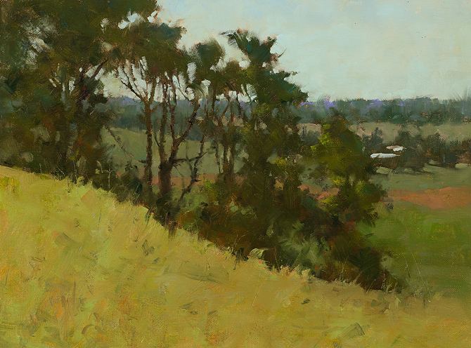 Derek Davis (artist) FarmCountry by Derek Davis Oil 12 x 16 Paintings Landscape
