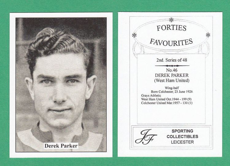 Derek Parker (footballer) JF SPORTING FORTIES FAVOURITE FOOTBALLER CARD DEREK PARKER OF