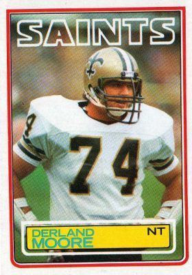 Derland Moore NEW ORLEANS SAINTS Derland Moore 116 TOPPS NFL 1983 American