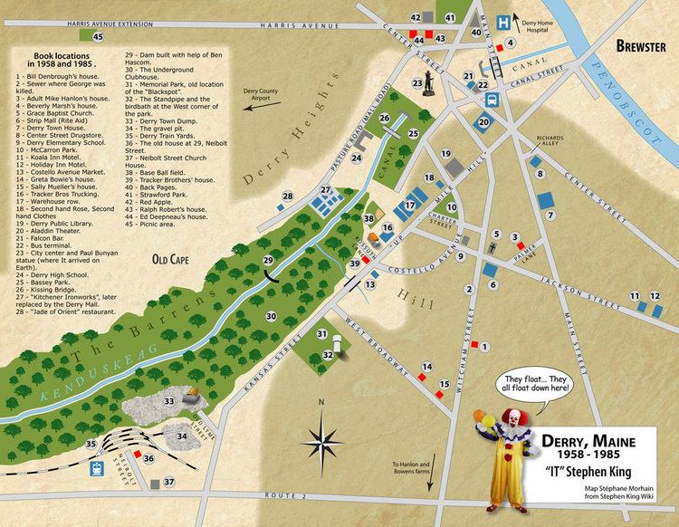 Derry (Stephen King) Derry Map in English by MorhainStef on DeviantArt Stephen King