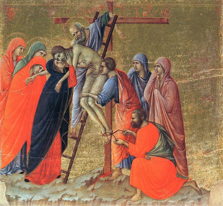 Descent from the Cross Descent from the Cross 1308 1311 Duccio WikiArtorg
