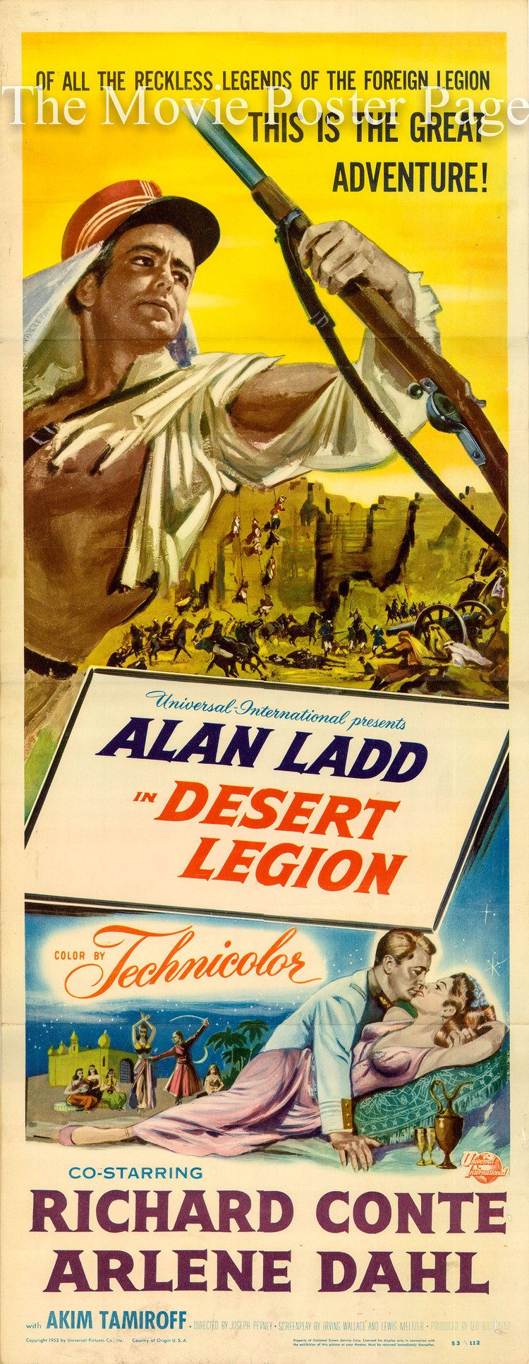 Desert Legion Desert Legion 1953 Alan Ladd US insert F EX 75
