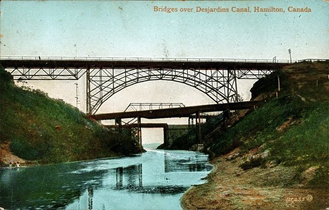 Desjardins Canal Bridges Over Desjardins Canal Hamilton Canada Postcard Canadian