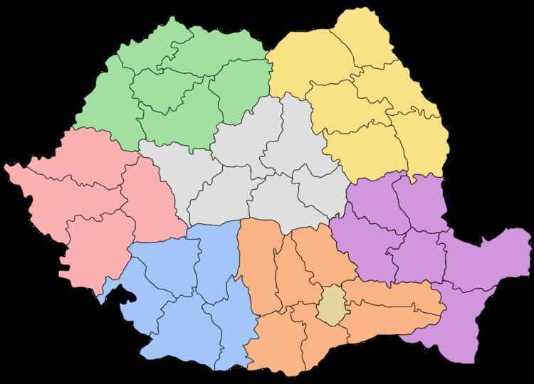 Development regions of Romania