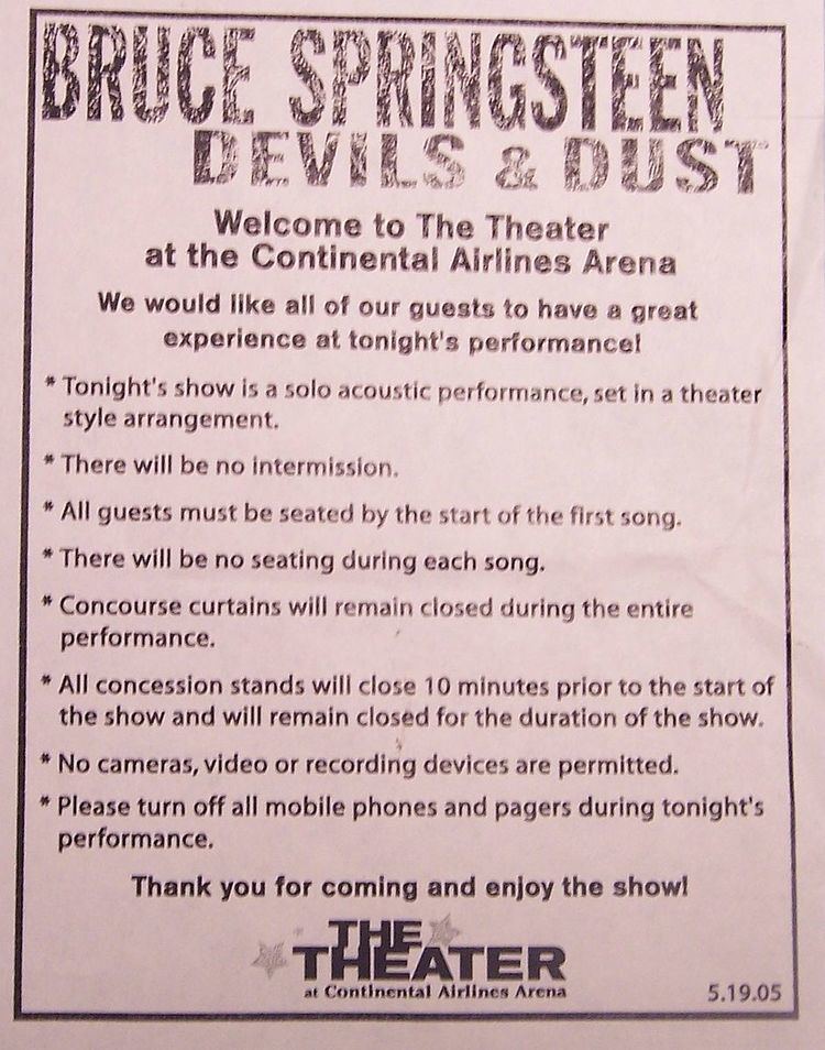 Devils & Dust Tour