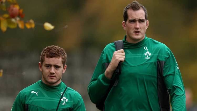 Devin Toner Irelands Paddy Jackson and Devin Toner make their way to training