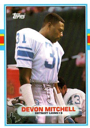 Devon Mitchell DETROIT LIONS Devon Mitchell 363 TOPPS 1989 NFL American Football