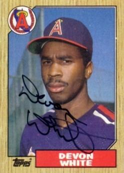 Devon White (baseball) Devon White autographed Angels 1987 Topps Rookie Card Retired