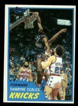 DeWayne Scales Amazoncom 1981 Topps 85 E DeWayne Scales New York Knicks