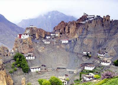 Dhankar Village Dhankar Gompa Dhnakar Monastery Lahual and Spiti Valley HP