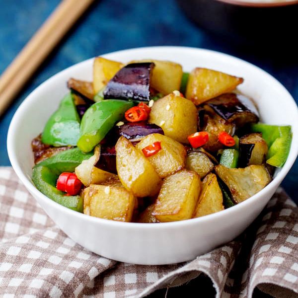 Di san xian Di San XianChinese Sauted Potato Eggplants and Green Peppers