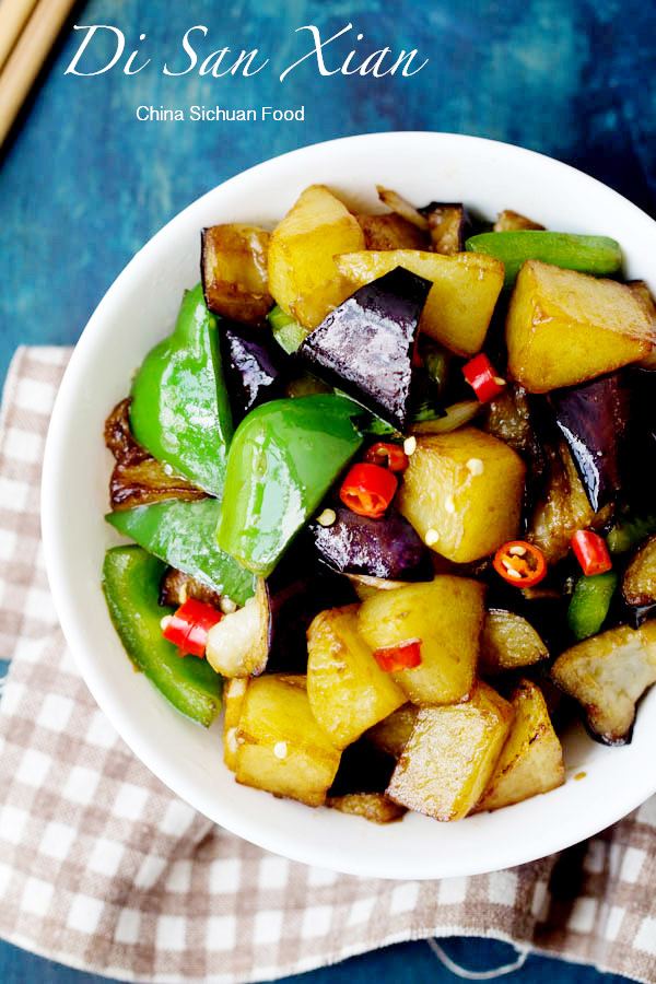 Di san xian Di San XianChinese Sauted Potato Eggplants and Green Peppers