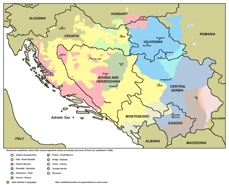 Dialects of Serbo-Croatian