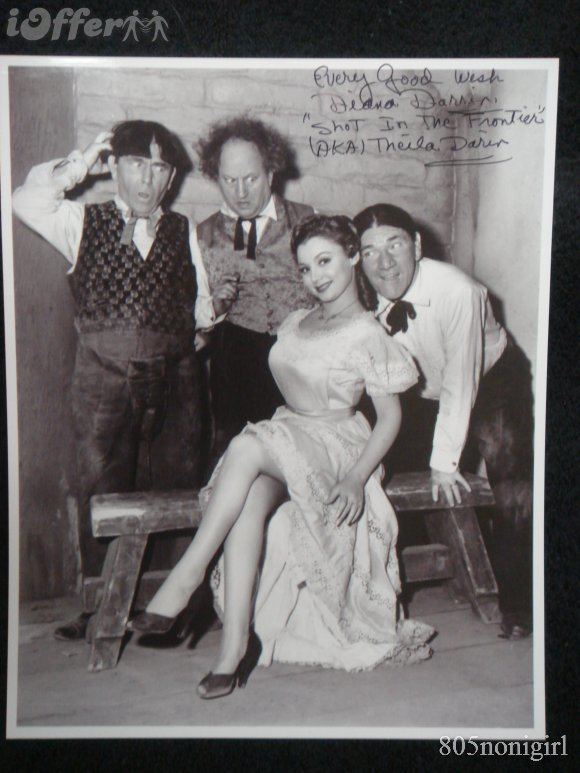 Diana Darrin DIANA DARRIN SIGNED PHOTO THE THREE STOOGES for sale