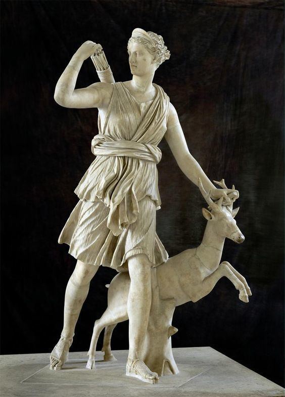 Diana of Versailles Attributed to Leochares Artemis with a Doe Diana of Versailles