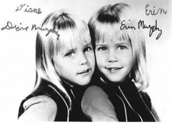 Young Diane Murphy with her twin sister Erin Murphy