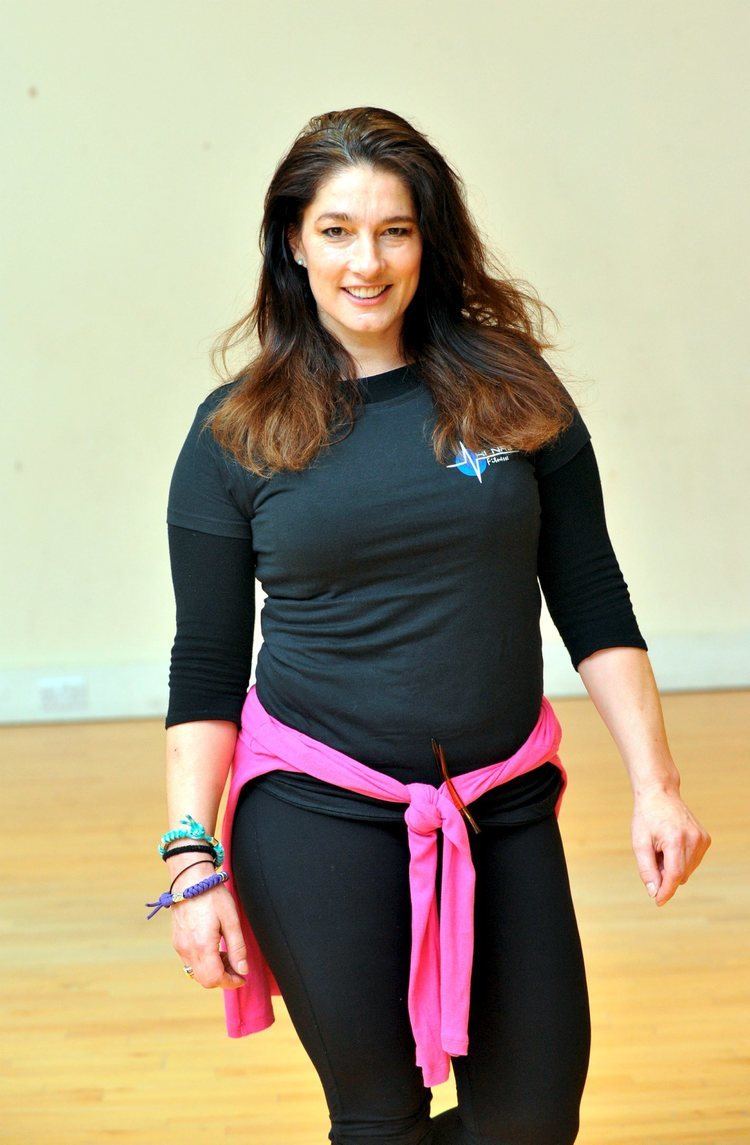 Diane Youdale Gladiators star Jet takes exercise class at Horwich