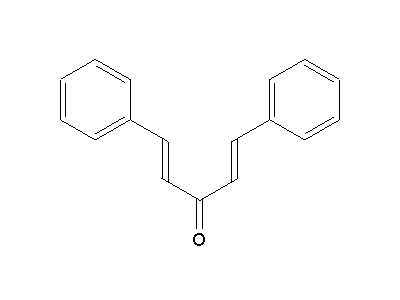 Dibenzylideneacetone transtransDibenzylideneacetone C17H14O ChemSynthesis